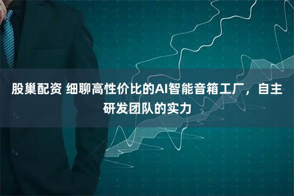 股巢配资 细聊高性价比的AI智能音箱工厂，自主研发团队的实力